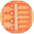 thumbnail image 1 of Ahgly Company Indoor Round Southwestern Orange Country Area Rugs, 4' Round, 1 of 4