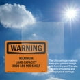 thumbnail image 6 of Maximum Load Capacity 3000 Lbs Per Shelf OSHA WARNING Rigid Plastic Sign 18 Inch x 12 Inch - 5 Pack, 6 of 8