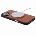 thumbnail image 4 of KIGC For iPhone 16 Case Compatible with MagSafe Litchi Texture Leather Coated PC+TPU Phone Cover - B, 4 of 5