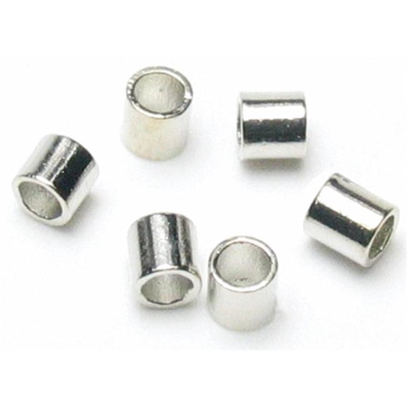 Cousin 479897 Jewelry Basics Metal Findings 500-Pkg-Silver Crimp Tube Beads