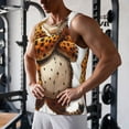 thumbnail image 5 of Fuzoiu Cartoon Cheetah With Attitude Print Men's Workout Tank Tops,Sleeveless Gym Shirt Quick Dry,Fitness Bodybuilding T-Shirt,Muscle Athletic Workout Tee-Medium, 5 of 7