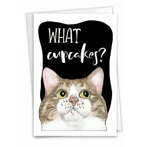 1 Funny Birthday Card with Envelope - Cat Antics C3638ABDG