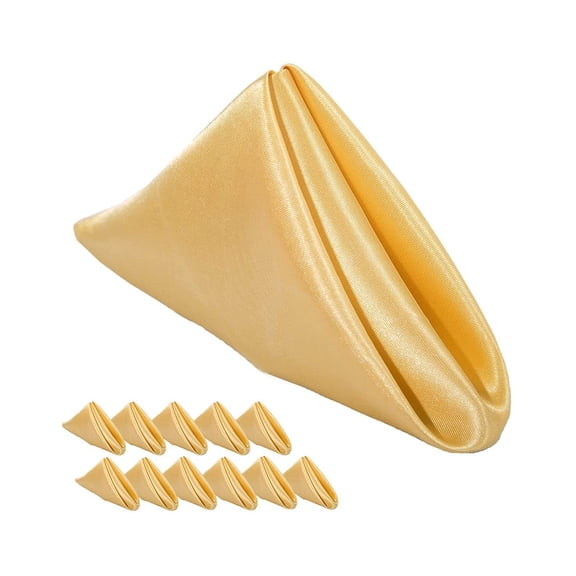 Advancent Servilletas de de poliéster 20 unids/set para una experiencia gastronómica lujosa, servilletas de tela de amplia aplicación Kits de decoración para fiestas oro