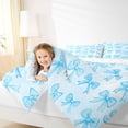 thumbnail image 4 of Castle Fairy Cartoon Blue Bow Full Size Comforter Sets,Kawaii Ribbon Bowknot Bedding Sets, 4 of 8
