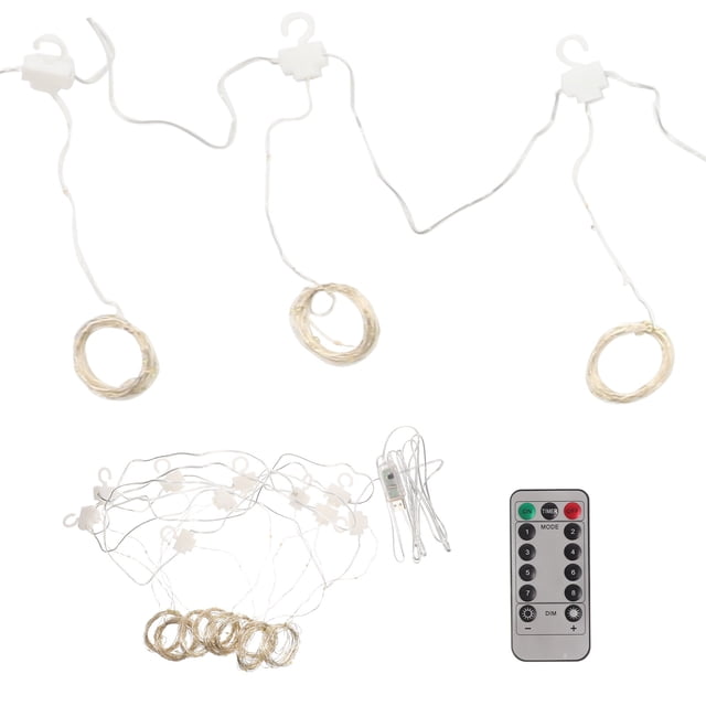 KAKOWELY Lámpara de cadena de cobre LED, cadena de luces de cobre, adorno para fiestas, festivales, decoración de fiestas, cortina de luces