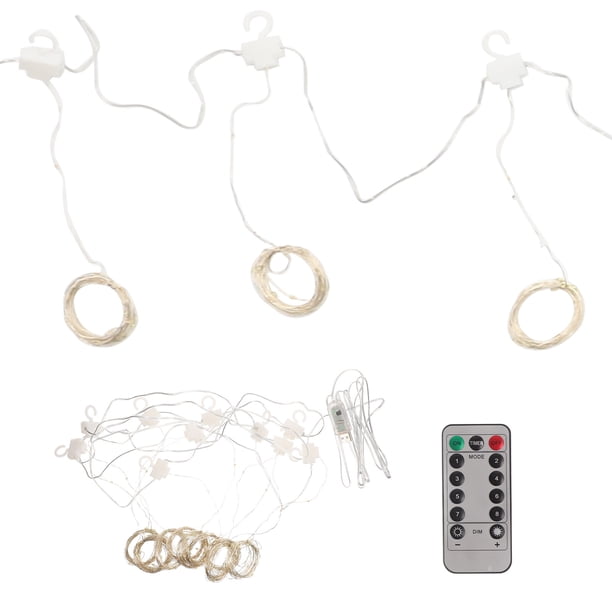 KAKOWELY Lámpara de cadena de cobre LED, cadena de luces de cobre, adorno para fiestas, festivales, decoración de fiestas, cortina de luces