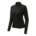 thumbnail image 5 of Women's Long Sleeve Workout Tennis Tops Quarter Zip Pullover Slim Fit Athletic Golf Shirts Quick Dry Sun Protection, 5 of 6