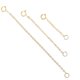 thumbnail image 1 of Golden Extender Chains with Classic Sling Button for Necklace Bracelet Making 3 Pcs Silver plated, 1 of 2