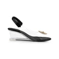 thumbnail image 3 of BLISSFUL STEP Chaussures pour Femmes Talons Compensés Transparents à Strass Bout Ouvert Slingback Chaussures Transparentes Noir 11, 3 of 7