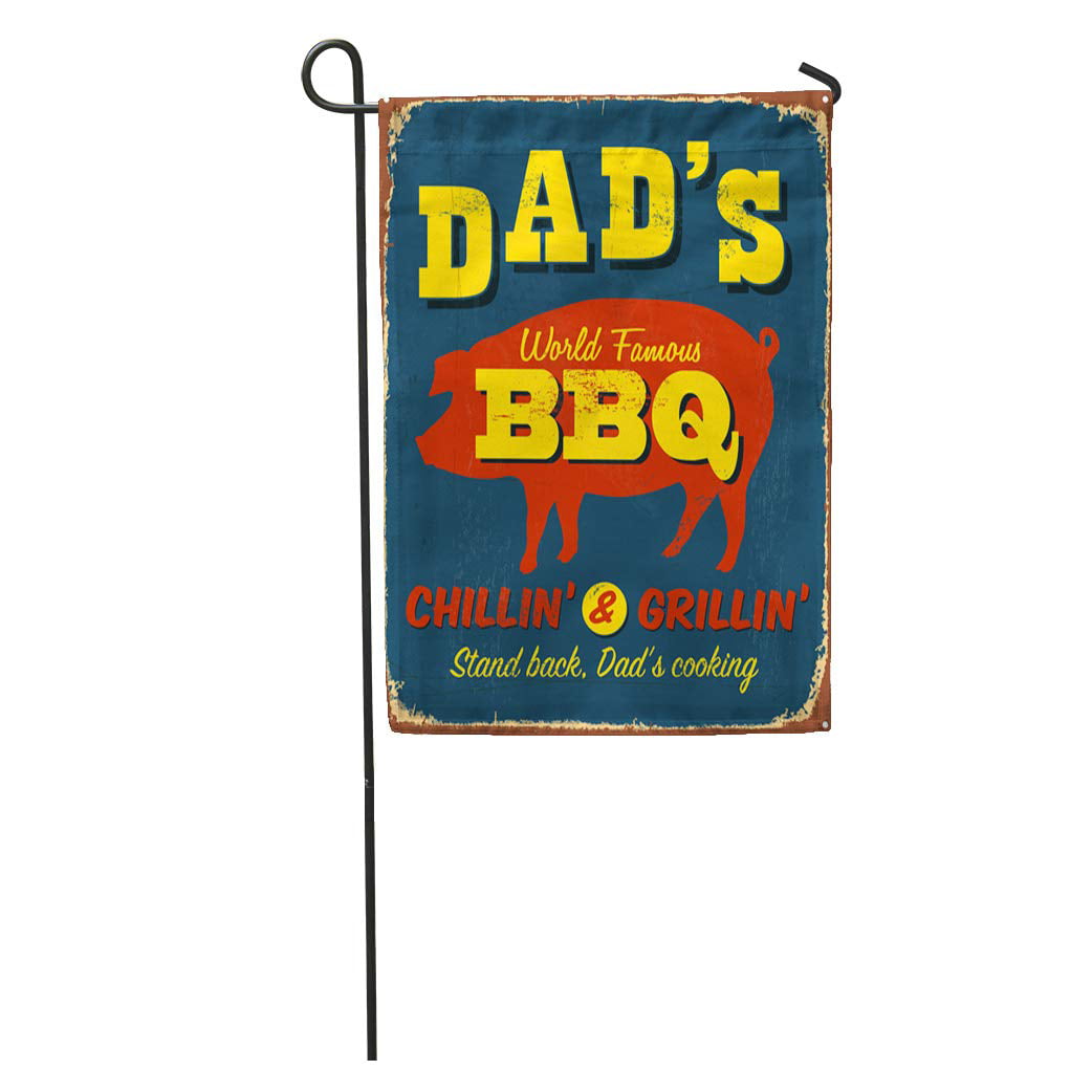 Metal Tin Sign dad’s world famous BBQ for Bar Pub Home Vintage Retro Poster 