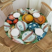 HAOXIT Sports Birthday Party Decorations- Sports Tablecloths Soccer Basketball Table Cloth for Theme Party Decorations, Sports Themed Party Decorations 54-58