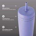 thumbnail image 4 of TAL 24oz Stainless Steel Rowan Tumbler with Silicone Straw, Purple, 4 of 6
