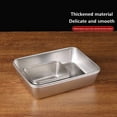thumbnail image 4 of Stainless Steel Plate With Lid Rectangular Food Storage Pan Commercial Dish Tray Large Refreshing Lunch Box Container S, 4 of 6