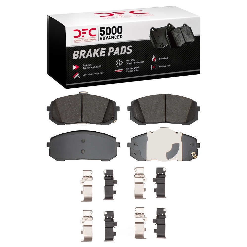 Dynamic Friction Company 1551-2302-01 DFC 5000 Advanced Brake Pads - Ceramic and Hardware Kit - OE