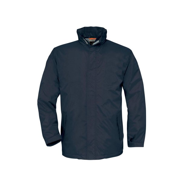 B&C - Chaqueta impermeable de forro polar con capucha modelo Ocean Shore para hombre (Azul marino) B and C UTRW3518_navy