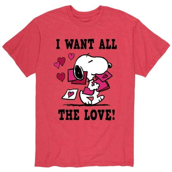 Peanuts - Love All - Men's Short Sleeve Graphic T-Shirt