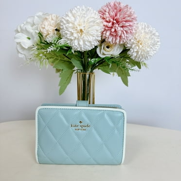 Kate Spade KF466 Carey Colorblock Medium Compact Bifold Wallet IN Wild Sage Multi