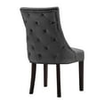 thumbnail image 1 of Meridian Furniture Chaise de Salle à Manger Hannah Collection, Velours, Gris (Ensemble de 2), 1 of 5