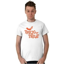 Happy Halloween Trick or Treat Bats Men's Graphic T Shirt Tees Brisco Brands X