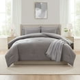 thumbnail image 3 of Ravure King Comforter Set, Modern Solid King Size Comforter Set, 7-Pc All Season Bedding Comforter Set, Grey, 3 of 8