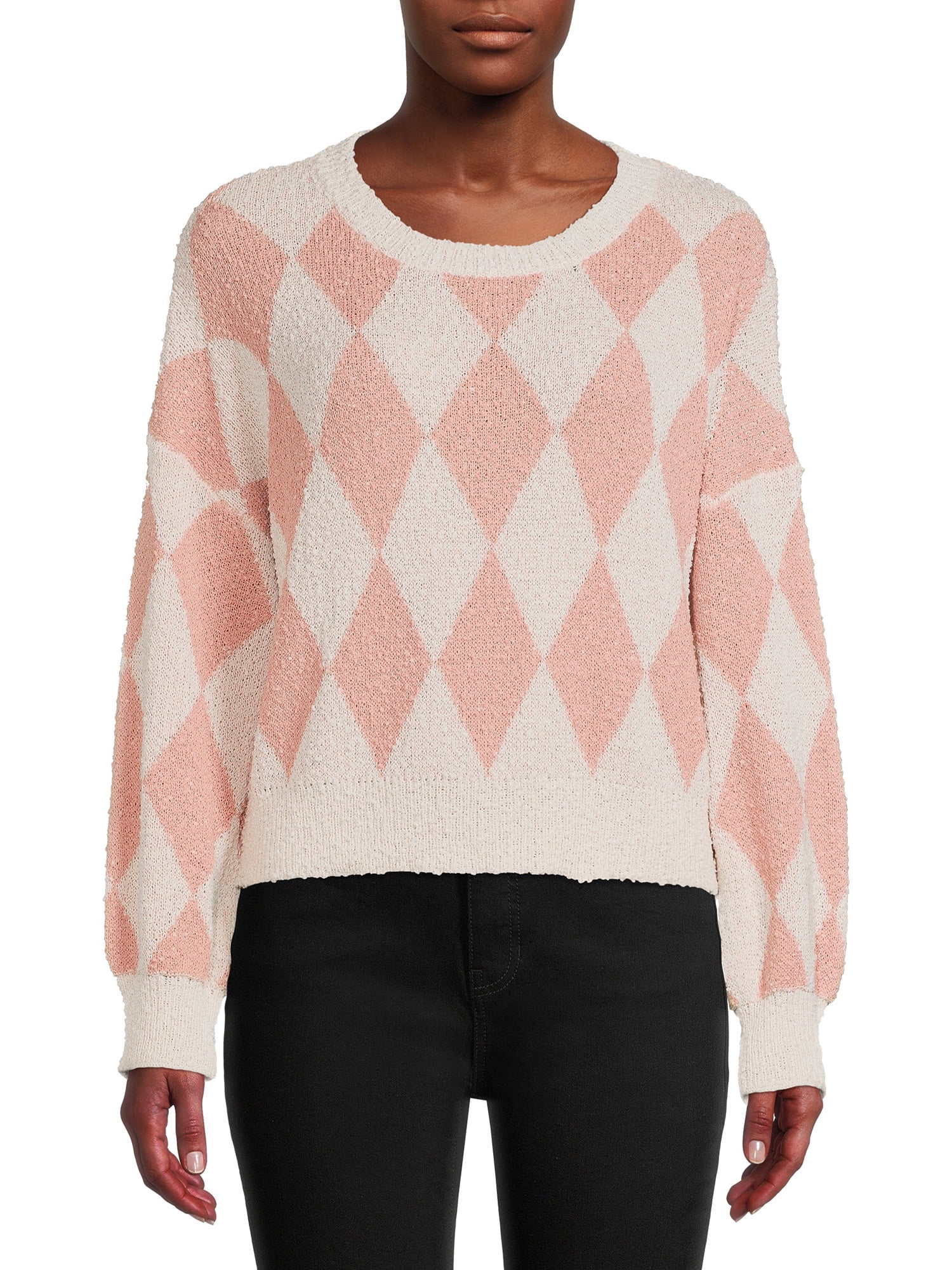 Dreamers by Debut Womens Argyle V Neck 