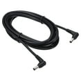 thumbnail image 1 of Cable de alimentación DC Uxcell de 10 pies, 5.5 mm x 2.5 mm, macho a macho, adaptador de cable de 18AWG, cordón de extensión en ángulo recto de 90 grados, negro, 1 of 4