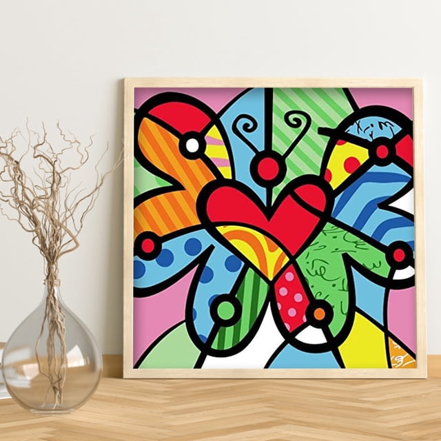Cuadros Decorativos Romero Britto pinturas 5D DIY diamante pintura Kits resina ronda completa (L2545) Ndcxsfigh Nuevos Originales