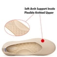 thumbnail image 3 of Flatgios Women's Ballet Flats Knitted Round Toe Flat Women's Walking Shoes Comfortable Casual Shoes Nude-10, 3 of 4