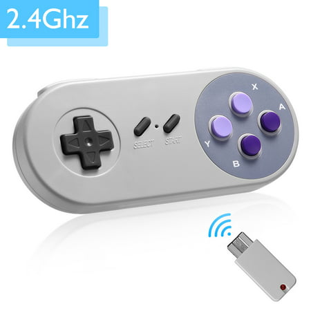 2.4GHz Wireless Controller Gamepad For Super Nintendo SNES Classic Mini Edition (Best Aftermarket Snes Controller)