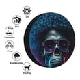thumbnail image 4 of Fotbe Punk Style Blue Haired Skull Funda de Llanta de Repuesto con Estampado, Engrosada, Ajuste Universal para Jeep, Remolque, RV, SUV, Camión-16 inch, 4 of 6