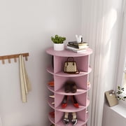 Holaki 6-Tier Rotating Shoe Rack, Holds up to 24 Pairs, Pink