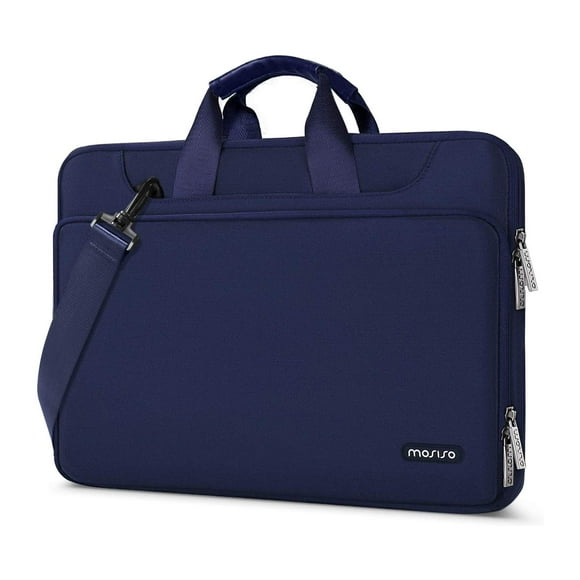 Bolso de hombro para portátil MOSISO 360 Protective 13-14 pulgadas azul marino