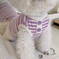 thumbnail image 5 of Nueva sudadera a rayas para perros, ropa para perros pequeños, ropa de verano para cachorros, chaleco suave para perros y gatos, disfraces para perros bichón y chihuahua, 5 of 5
