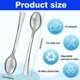thumbnail image 2 of 100 Pieces Mini Plastic Spoons,4.5 Inches Mini Dessert Spoons,Silver Plastic Mini Spoons,Disposable Mini Plastic Tasting Forks,Mini Appetizer Forks for Coffee Desserts,Cake, 2 of 7