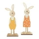 thumbnail image 3 of 2x Adornos de Conejo de Pascua de Madera Regalo Artesanía de Madera Decoraciones de Fiesta Estables Decoración Decoración Linda para el Hogar S Macarena escritorio conejito de pascua decoraciones, 3 of 8