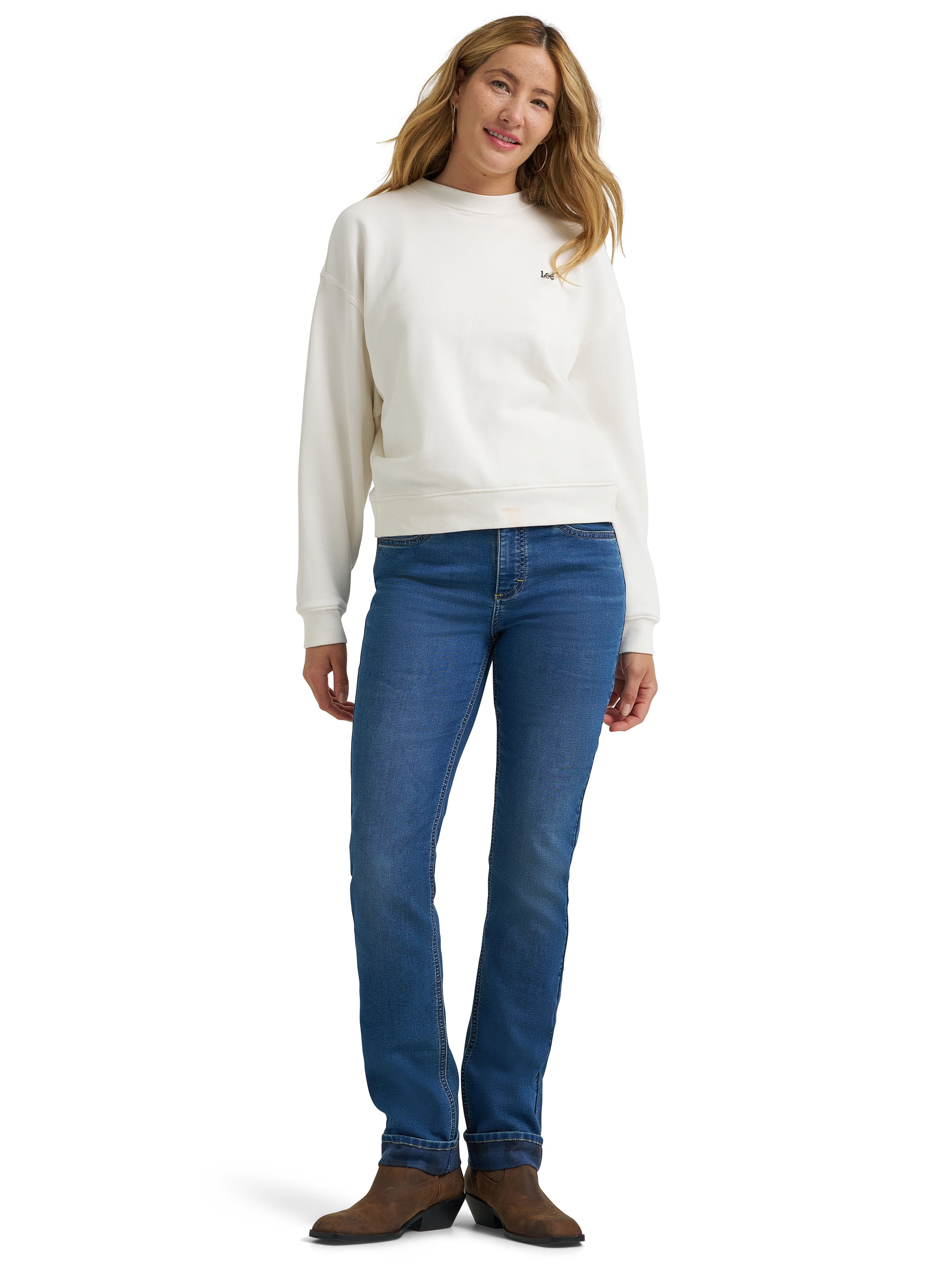 Women's Legendary Lined Straight Leg Denim Jeans - image 3