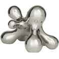 thumbnail image 5 of 13" x 7" Silver Porcelain Molecule Abstract Sculpture, by CosmoLiving by Cosmopolitan, 5 of 7