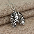 thumbnail image 3 of 1pc Vintage Gothic Rib Cage Necklace Choker Anatomical Skeleton Goth Punk Retro Pendant Necklace Jewelry Gift for Men, 3 of 6