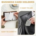 thumbnail image 6 of Uxcell Leather Credit Card Holder Business Cards Organizer Slim ID Card Case Pocket Wallet Protector with 24 Slots for Men and Women, Green, 6 of 7