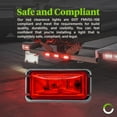 thumbnail image 2 of 12pc 2.5" Red LED Trailer Marker Light Chrome Bezel DOT FMVSS 108 SAE P2PCÂ&nbsp;, 2 of 8