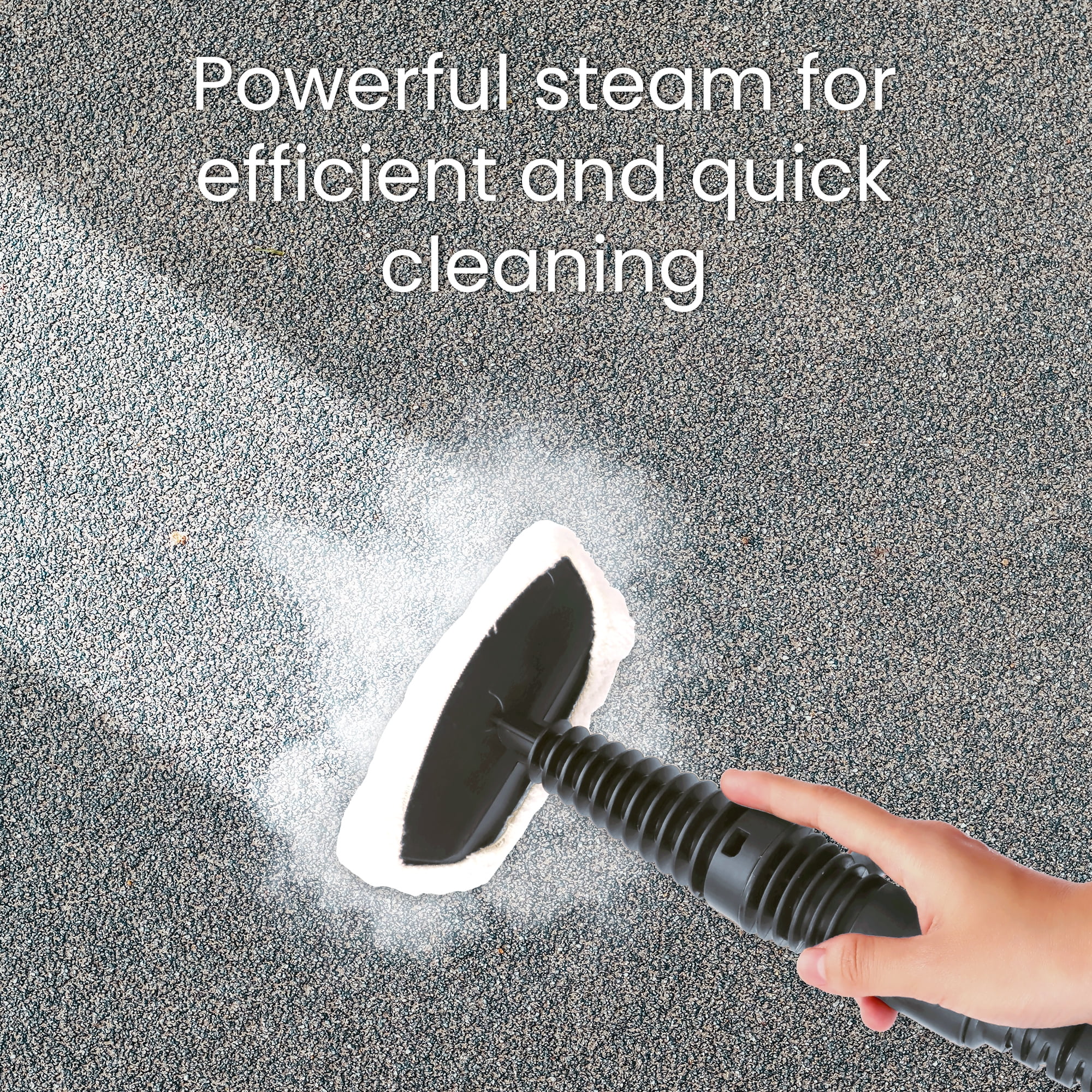 HOM Handheld Steam Cleaner with 5 Interchangeable Heads, Multipurpose Steam Cleaner For Home Furniture, Carpet, Car Seats, and Tile Grout
