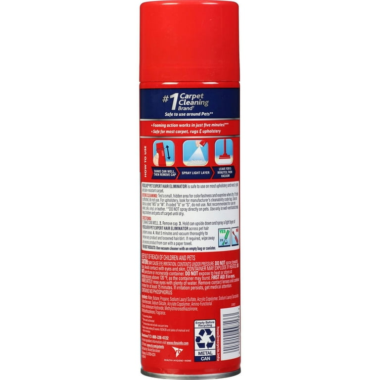 RESOLVE Pet Expert Hair Eliminator 18 oz Aerosol Spray Carpet Cleaner for Furniture Couch and Rug 6 Carton Walmart