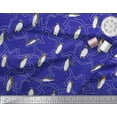 thumbnail image 3 of Soimoi Blue Rayon Fabric Penguin Ocean Printed Fabric 1 Yard 42 Inch Wide, 3 of 3