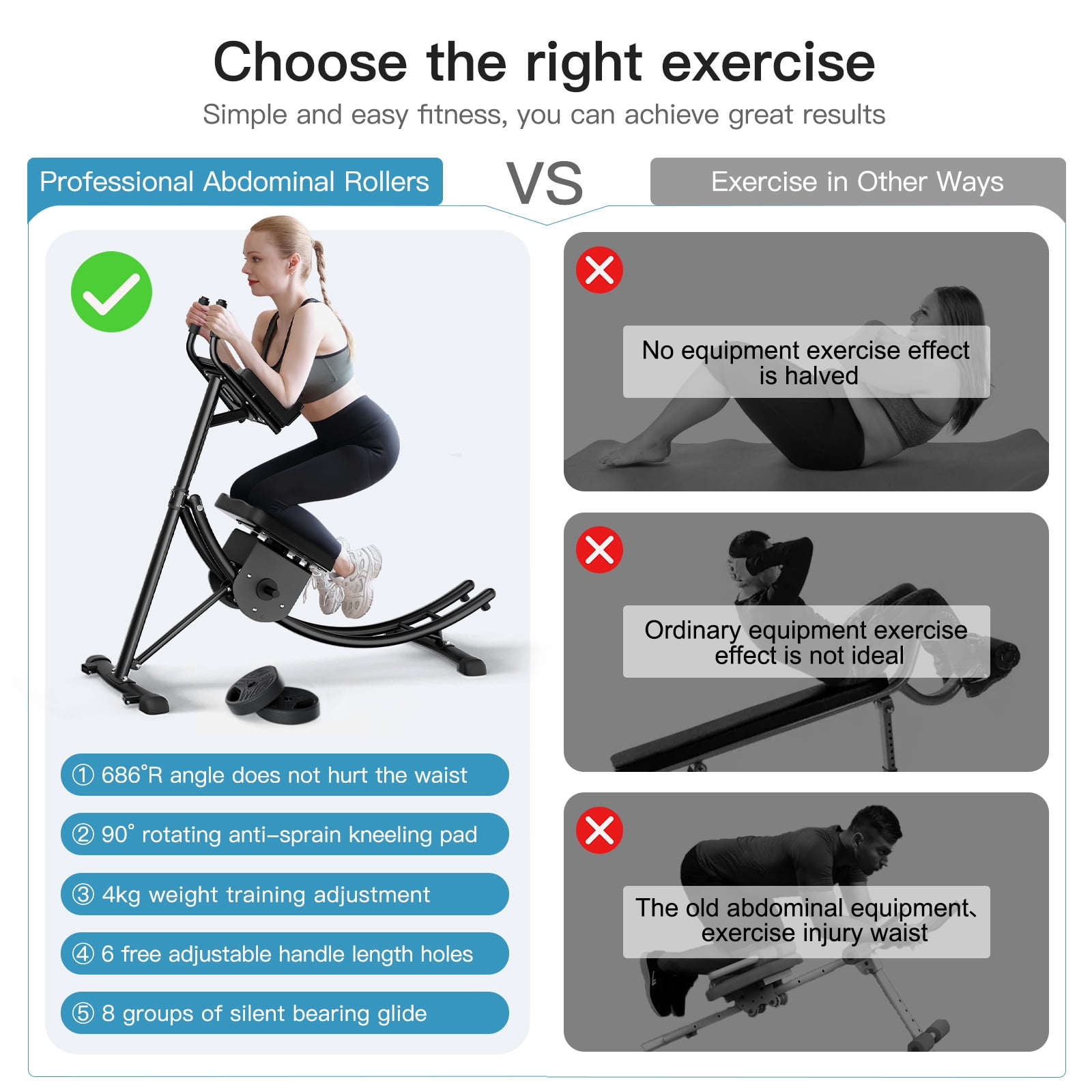 【新品】AB crusher Ab Workout Equipment, ab Machine for Home Gym, Foldable