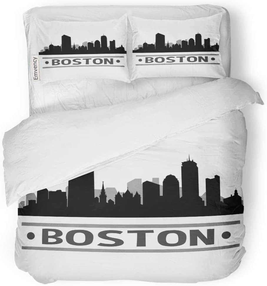 Boston Pillow Sham Decorative Pillowcase 3 Sizes for Bedroom Decor 
