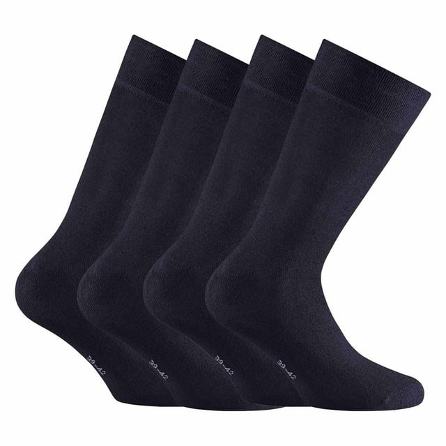 Rohner Calcetines unisex, paquete de 2 - bambú, calcetines cortos, básicos Marina 43-46