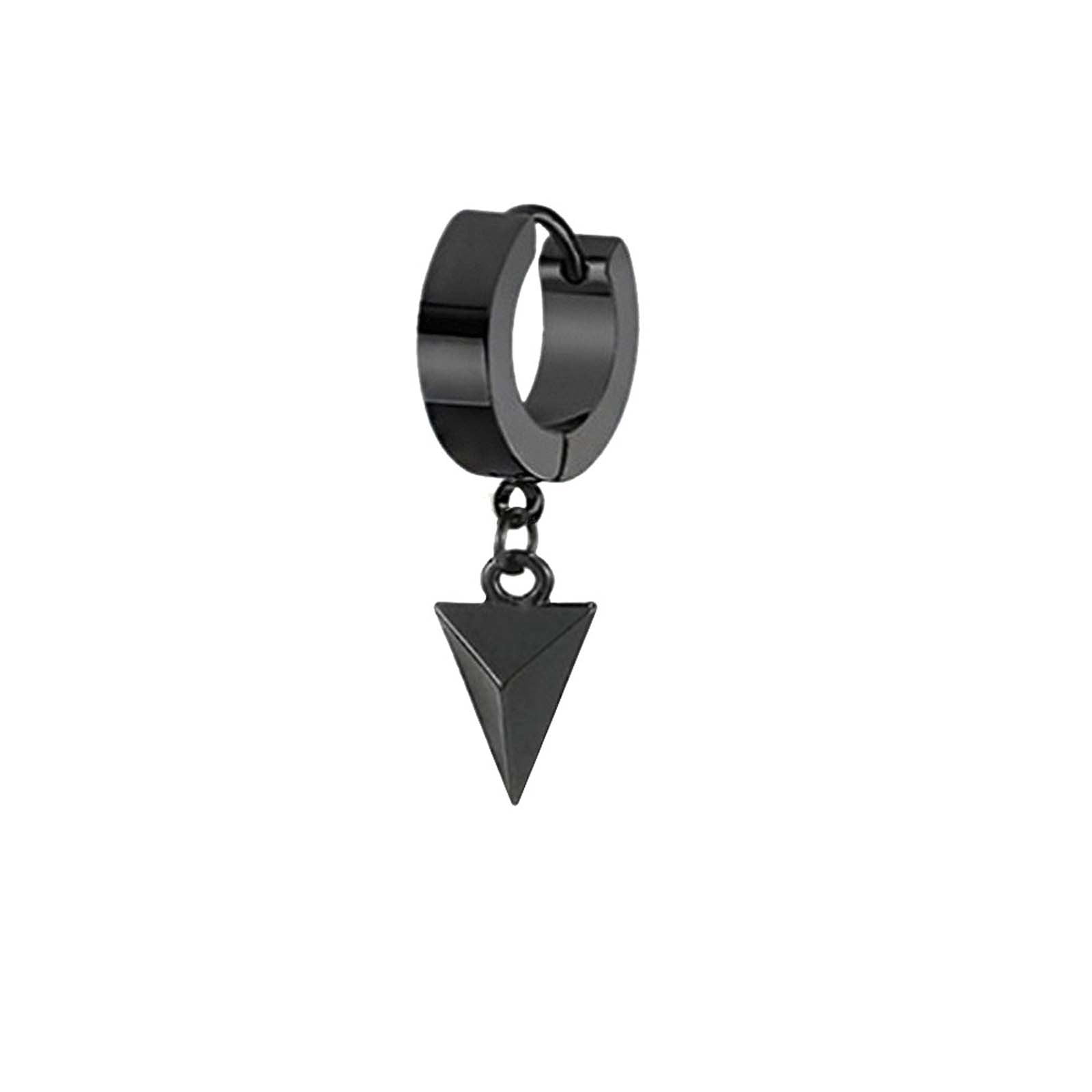 6pcs Stainless Steel Huggie Hoop Chain Tassel Drop Dangle Earrings for Men Women