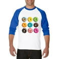 thumbnail image 1 of Artix - Mens Raglan Sleeve Baseball T-Shirts - Love Food Donuts Doughnuts, 1 of 5