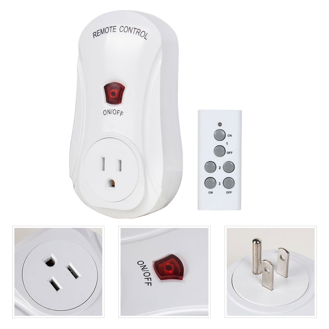3pcs AC 120V US Plug Wireless Remote Control Outlet Switch Socket w 1 Controller 3pcs AC 120V US Plug Wireless Remote Control Outlet Switch Socket w 1 Controller
