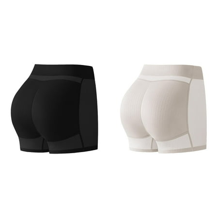 Lojoutye 2 Pack(Black 1PCS & White 1PCS) Multipack High Waist Lace Panties Body Sculpting Buttocks Artifact Hip Lifting Pants Peach Hip Buttocks Beautiful Buttock Pad Seamless Underwear